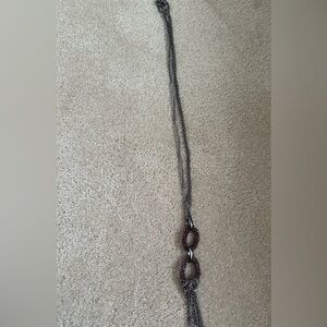 Dark purple beaded necklace